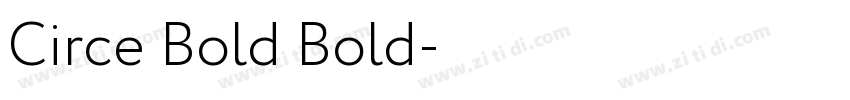 Circe Bold Bold字体转换